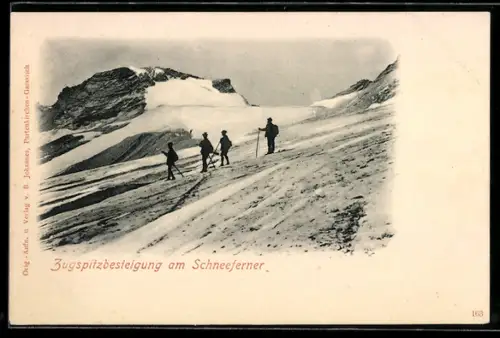 AK Schneeferner, Bergsteiger bei der Zugspitzbesteigung
