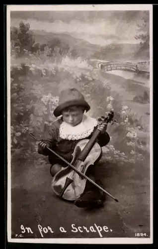 AK In for a Scrape, Kleiner Geiger mit grosser Geige