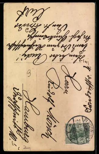 Foto-AK Geiger beim Spielen, Portrait mit Instrument