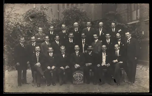 Foto-AK Berlin, Gesangsverein beim Sängerfest im Garten