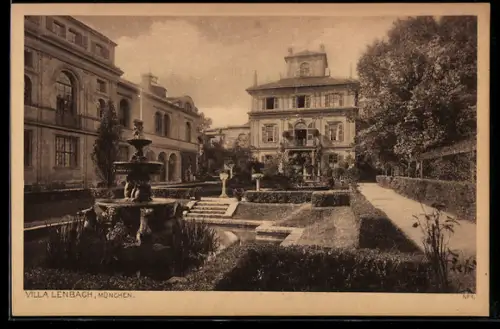AK München, Villa Lenbach