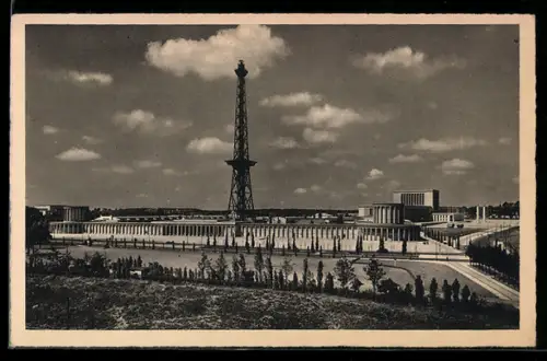 AK Berlin-Charlottenburg, Ausstellungsgelände und Funkturm