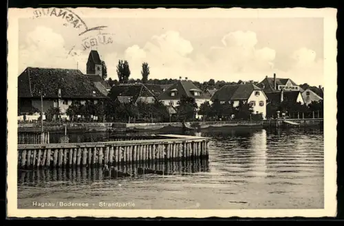 AK Hagnau /Bodensee, Strandpartie
