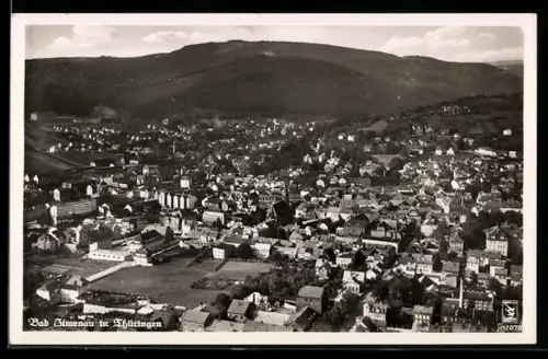 AK Bad Ilmenau in Thüringen, Ortsansicht vom Flugzeug aus