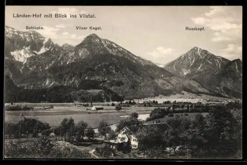 AK Vils, Länden-Hof, Blick ins Vilstal, Schlicke, Vilser Kegel, Rosskopf