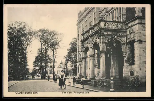 AK Oldenburg /Gr., Postgebäude