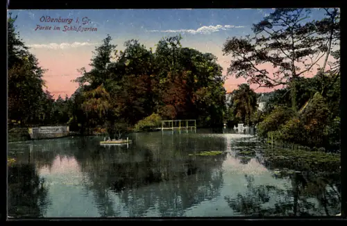 AK Oldenburg i. Gr., Partie im Schlossgarten