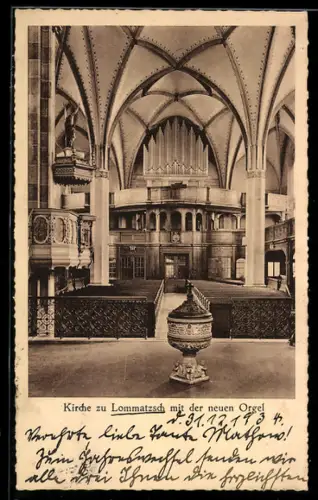 AK Lommatzsch, Kirche mit neuer Orgel