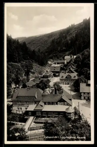 AK Falkenstein i. Loquitzgrund, Ortsansicht im Tal