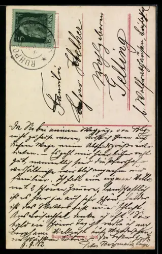 AK Ruhpolding, Ortsansicht mit Hochfelln