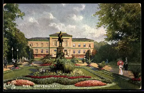 Künstler-AK Raphael Tuck & Sons Nr. 7613: Kiel, Universität