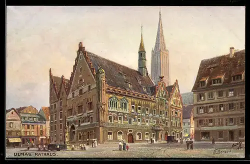 AK Ulm a.D., Blick auf das Rathaus