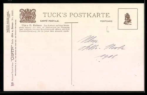 AK Ulm a.D., Blick auf das Rathaus