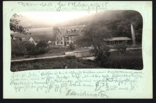 AK Eberstadt /Darmstadt, Villa Burswald mit Umgebung