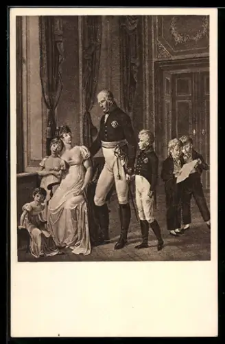 AK König Friedrich Wilhelm III. von Preussen mit Königin Luise und den Kindern