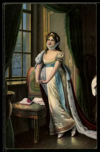 Künstler-AK Karl Lotzmann: Königin Luise von Preussen auf der Flucht nach Memel