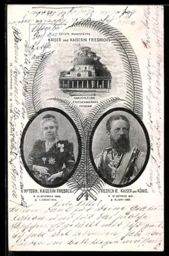 AK Postdam, Mausoleum Friedenskirche, letzte Ruhestätte Friedrichs III. und Kaiserin Victoria