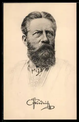 AK Friedrich Wilhelm III. von Preussen mit Pour le Merite