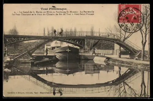 AK Toul, Le Canal de la Marne au Rhin au Faubourg St-Mansuy