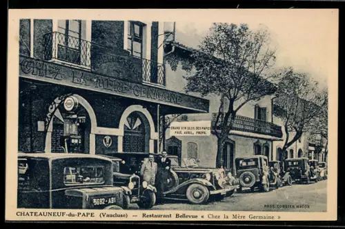AK Chateauneuf-du-Pape /Vaucluse, Restaurant Bellevue chez la Mère Germaine