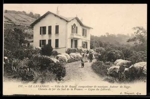 AK Le Lavandou, Villa de Mr Reyer, compositeur de musique, Auteur de Sigur