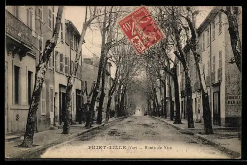 AK Pujet-Lille /Var, Route de Nice