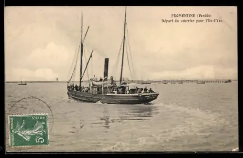 AK Fromentine /Vendée, Départ du courrier pour l`Ile-d`Yeu