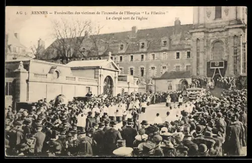 AK Rennes, Funérailles des victimes de l`incendie de l`Hospice La Piletière