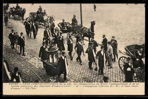 AK Tours, Fete compagnonnique du 24 sept. 1911, inauguration du Musée