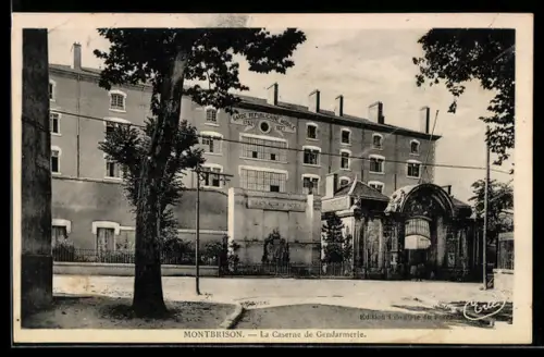 AK Montbrison, La Caserne de Gendarmerie