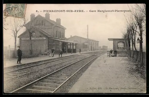 AK Pierrepont-sur-Avre, Gare Hargicourt-Pierrepont