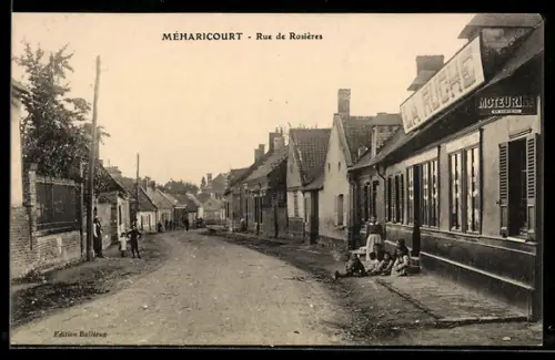 AK Méharicourt, Rue de Rosières