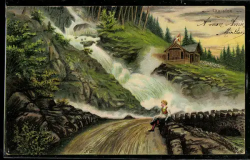 Künstler-AK Laatefos, Panorama