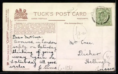 Künstler-AK Sandown, Panoramic View