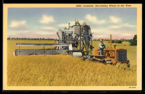 AK Combine, Harvesting Wheat in Kansas mit Caterpillar, Landwirtschaft