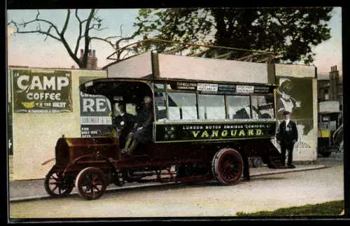 AK Britischer Bus der London Motor Omnibus Company