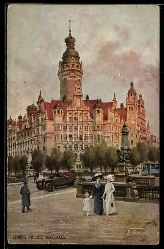 Künstler-AK Leipzig, Neues Rathaus