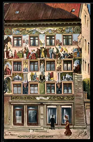 Künstler-AK Raphael Tuck & Sons Nr.684 B: Konstanz, Zum hohen Hafen