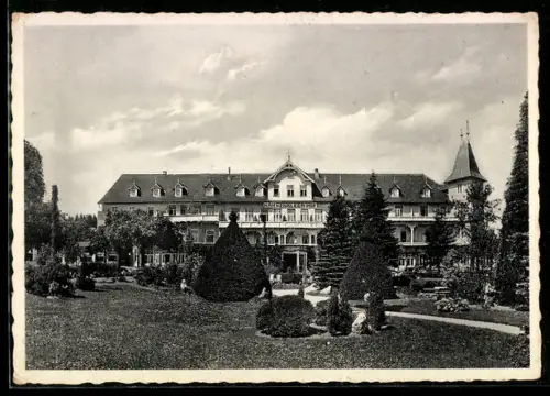 AK Hahnenklee, Hotel Hahnenkleer Hof, Bes. H. Knüppel, Gartenanlage