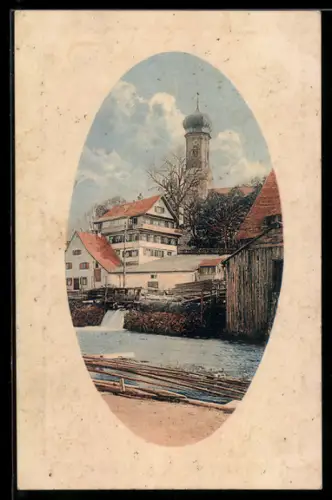 AK Isny, Burg und Georgskirche