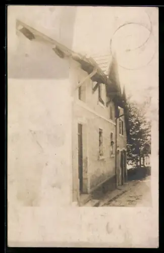 Foto-AK Passau, Ortspartie an der Kirche