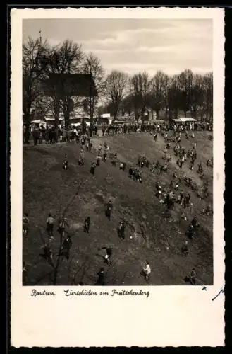 AK Bautzen, Eierschieben am Proitschenberg (alter österl. Volksbrauch)