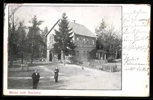 AK Gotha, Gasthof mit Strassenpartie