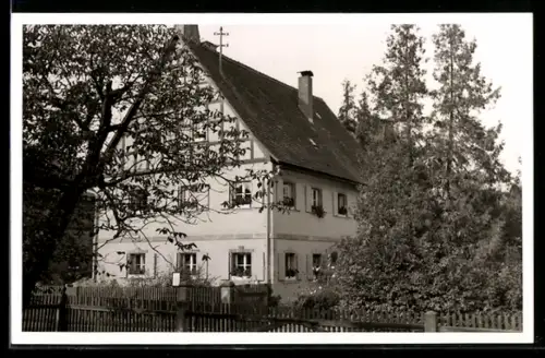 Foto-AK Mainleus, Buchau, Pfarrhaus