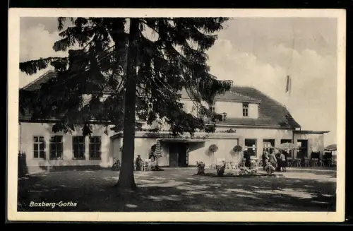 AK Boxberg-Gotha, Rennbahn-Gaststätte Inh. Erich Voges