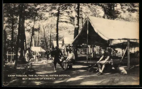 AK Camp Toquam, The Alfred W. Dater Council, Boy Scouts of America