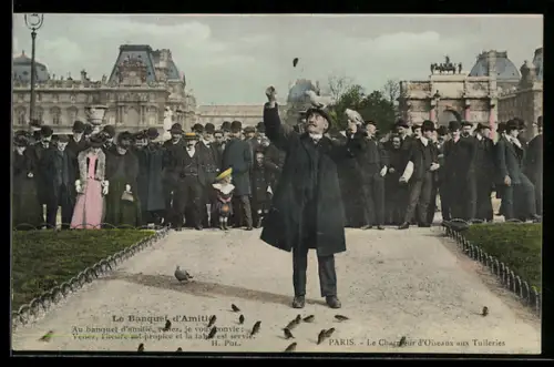 AK Paris, Le Charmeur d`Oiseaux aux Tuileries