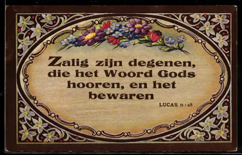 AK Sinnspruch Zalig zijn degenen die het Woord Gods hooren, en het bewaren