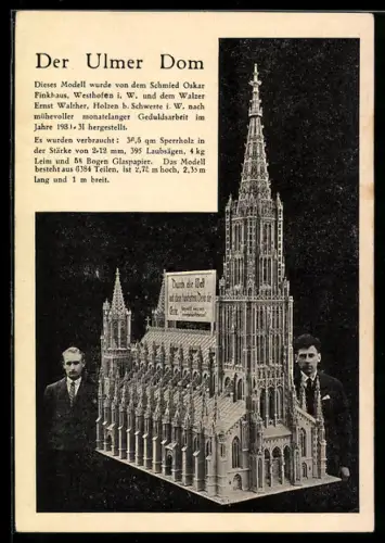 AK Ulmer Dom, Modell von Oskar Finkhaus und Ernst Walther