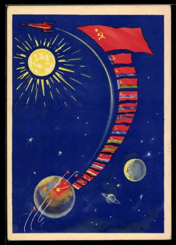 AK Flaggen der Sowjetrepubliken von der Erde bis zur Sonne, UDSSR